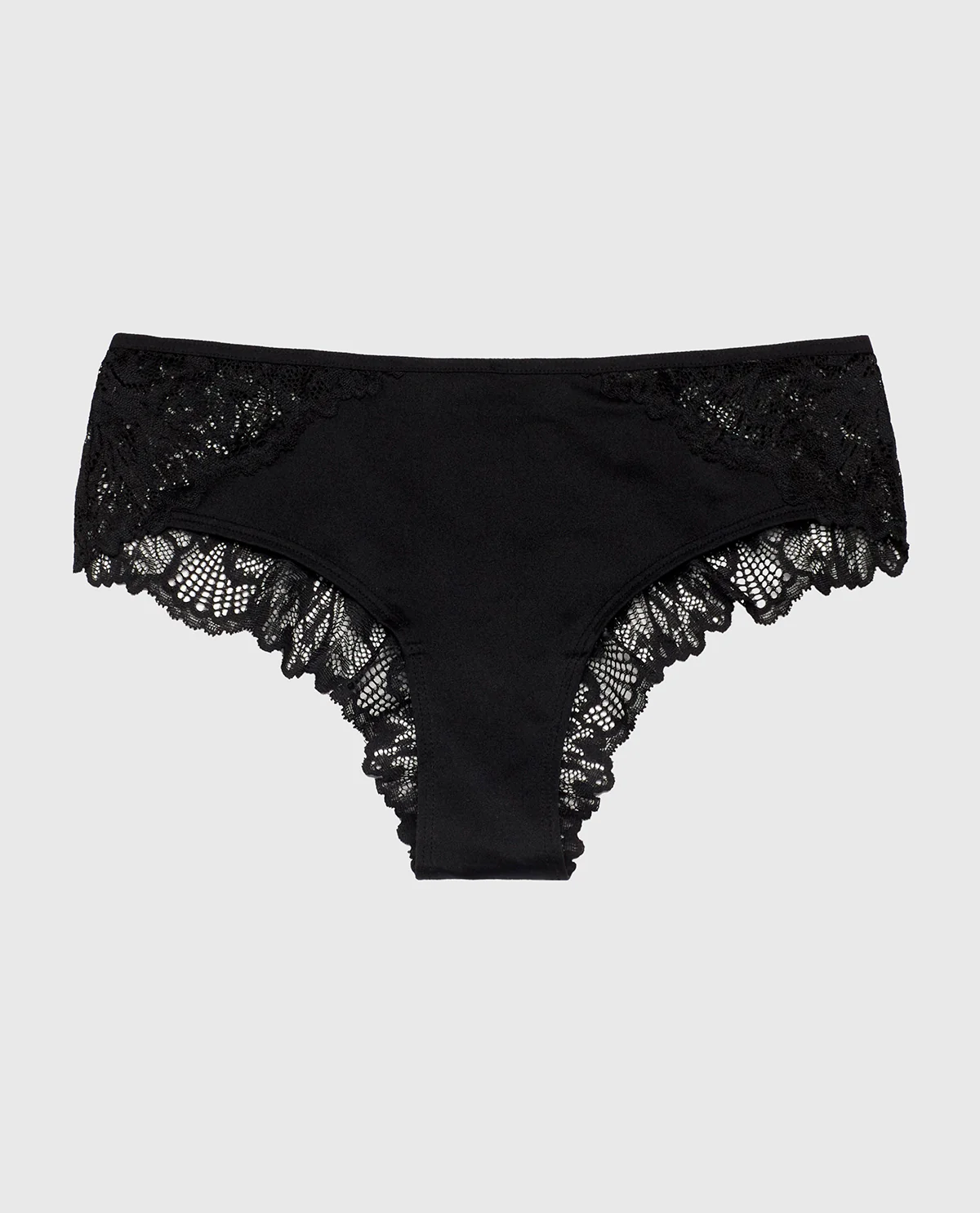 Allover Lace Cheeky Panty in Tuxedo Black - Image 4