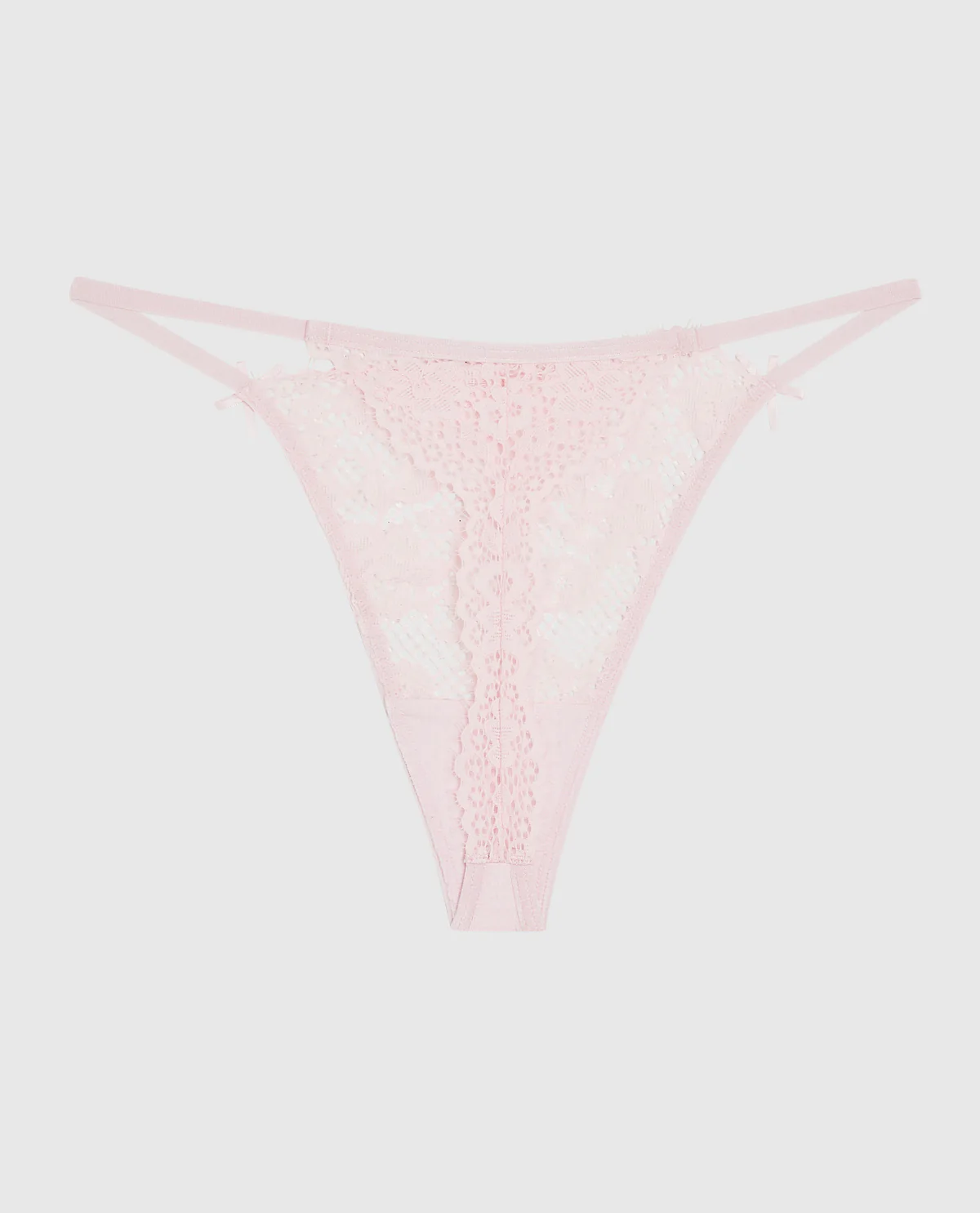 Allover Lace High Leg G-String Panty in Pink-A-Boo - Image 5
