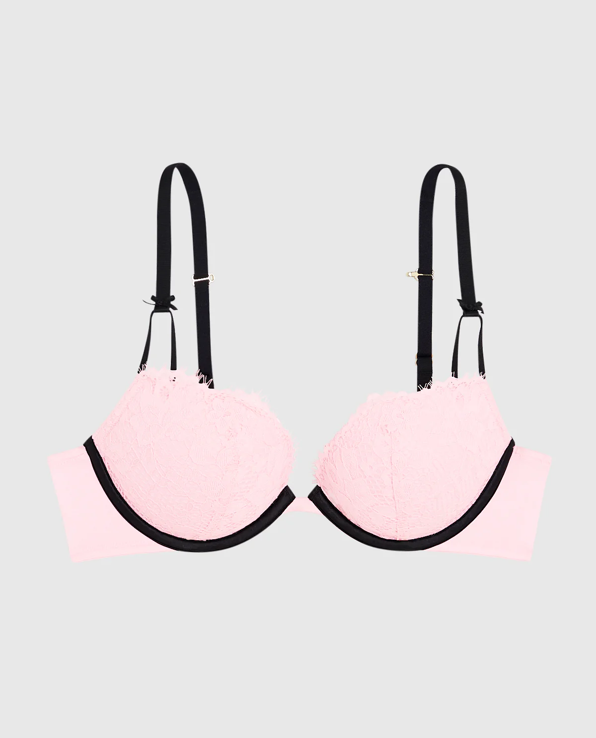 Allover Lace Push Up Bra in Pink-A-Boo - Image 5