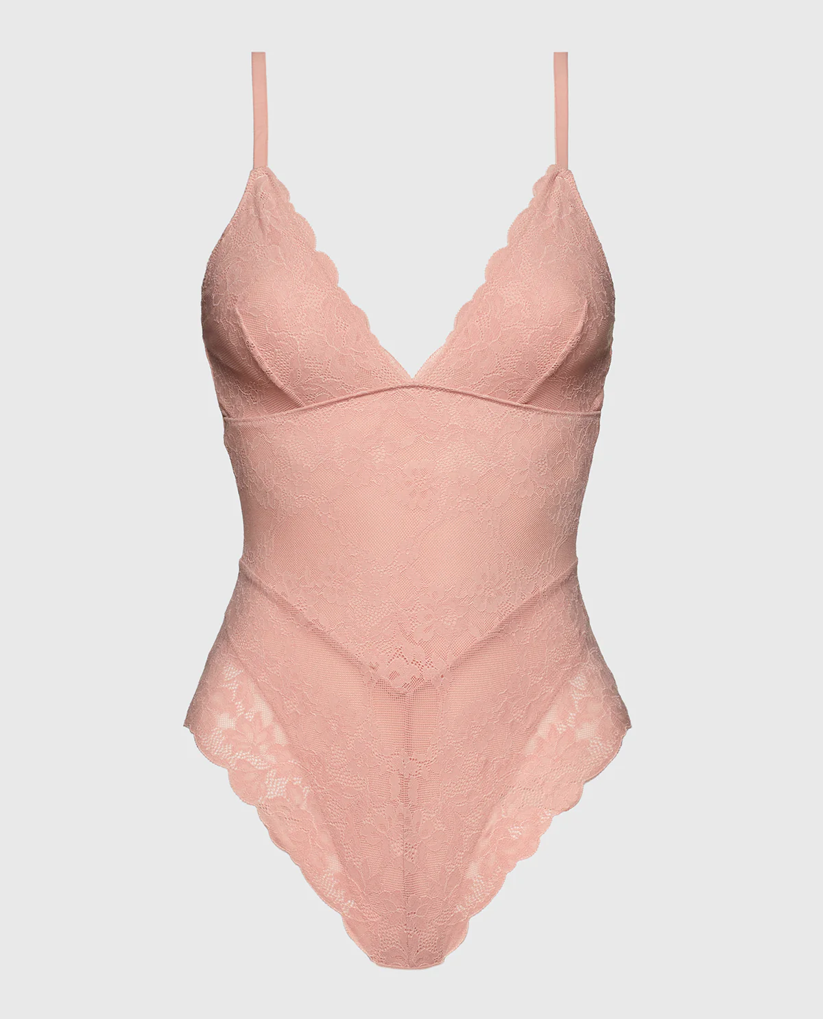 Allover Lace Shaping Bodysuit in Royal Pink - Image 4