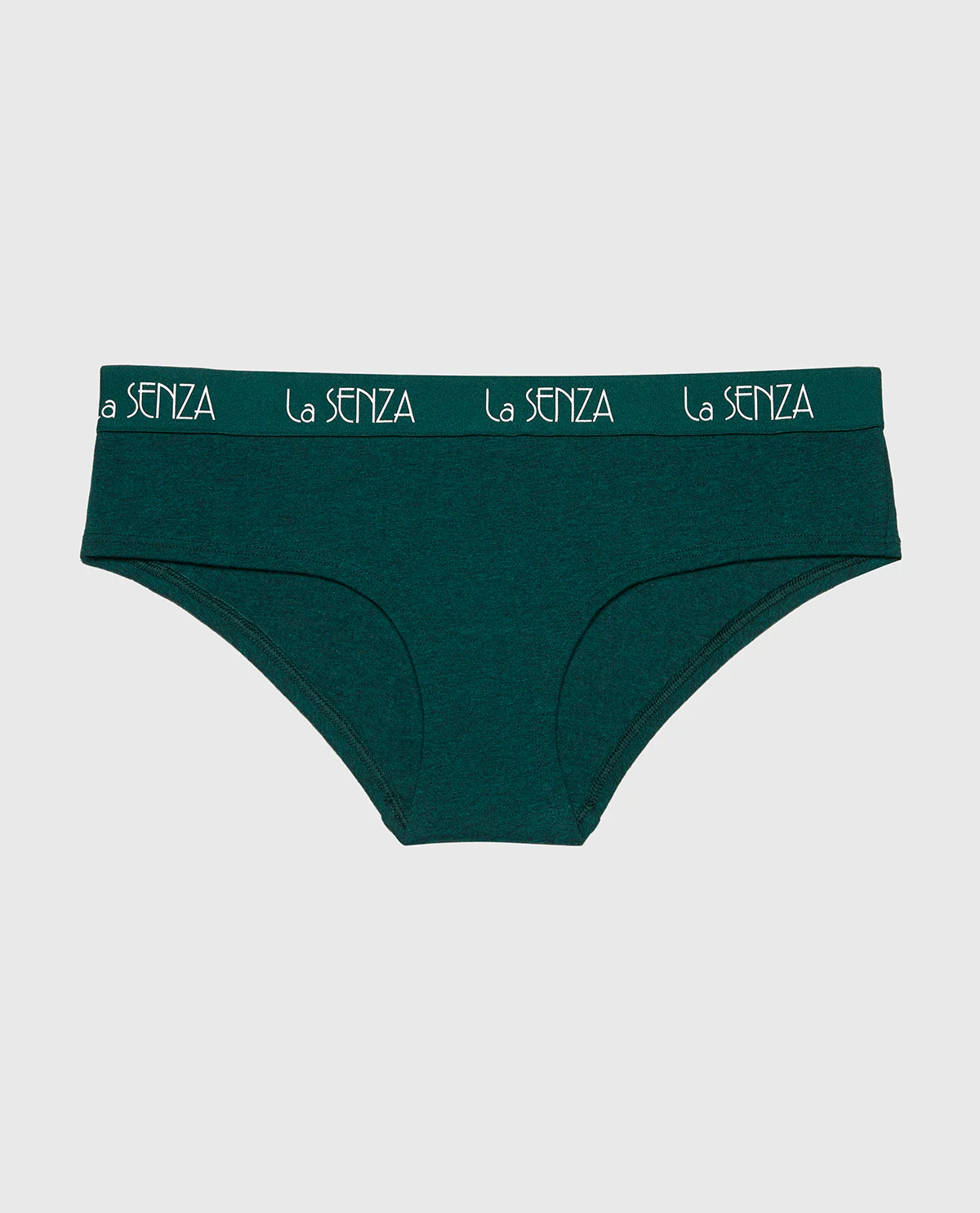Art Deco Logo Hipster Panty in Emerald Green Heather - Image 4