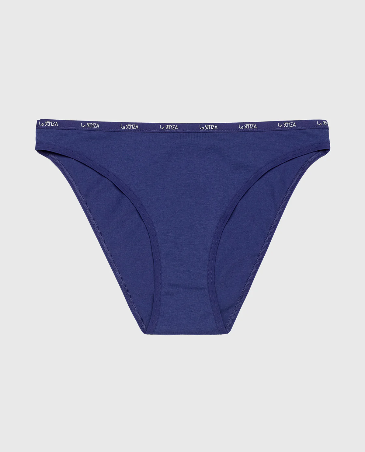 Bikini Panty with Logo Trim in Dusk Blue - Image 4
