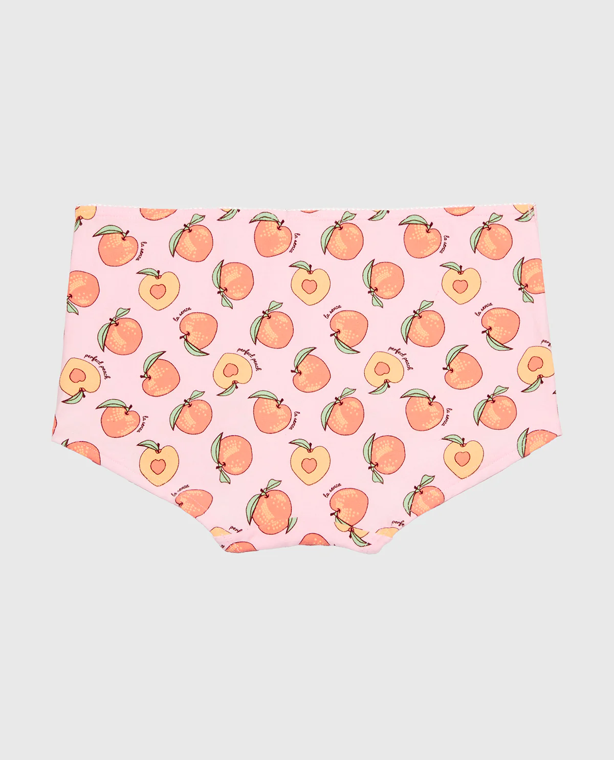 Boyshort Cotton Panty and Picot Trim in Perfect Peach - Image 5