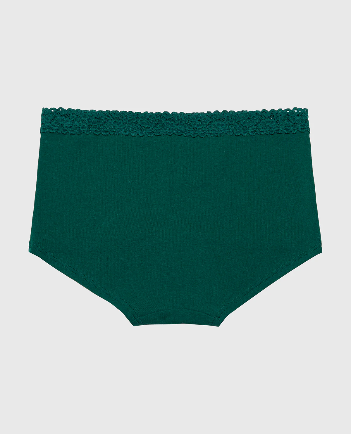 Boyshort Pantie with Cozy Trim in Emerald Green - Image 5