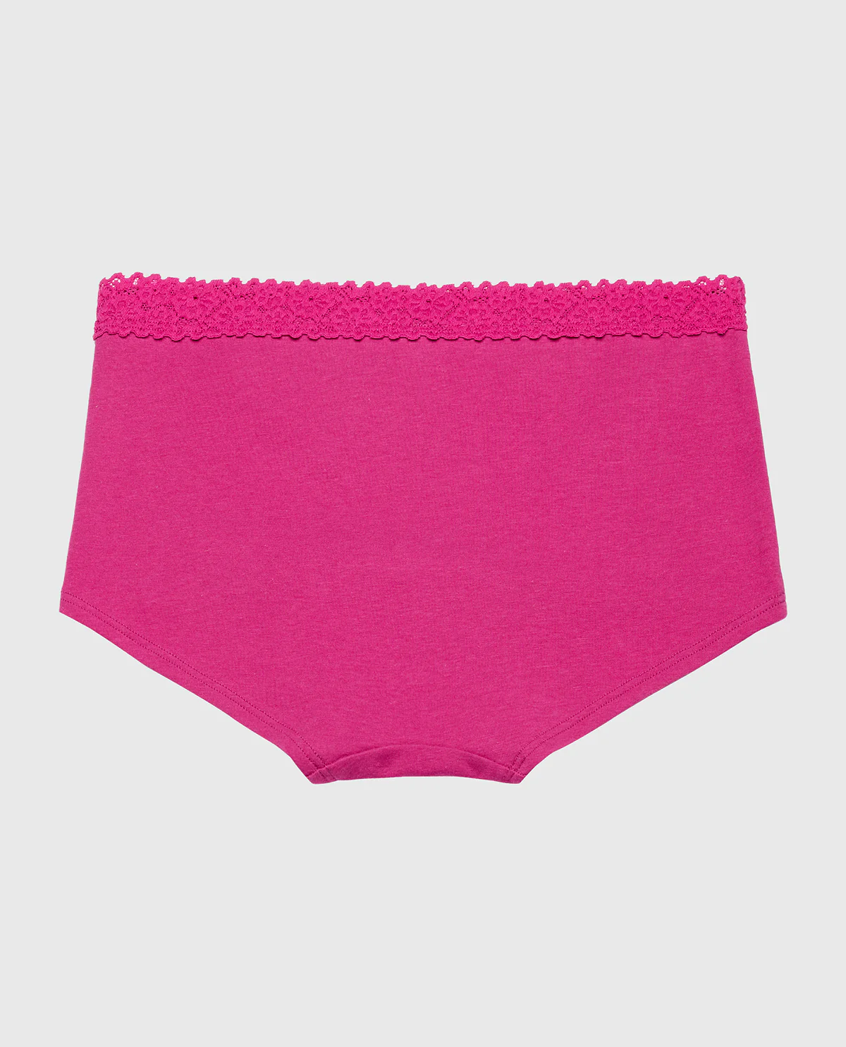 Boyshort Pantie with Cozy Trim in Fuchsia Red - Image 5