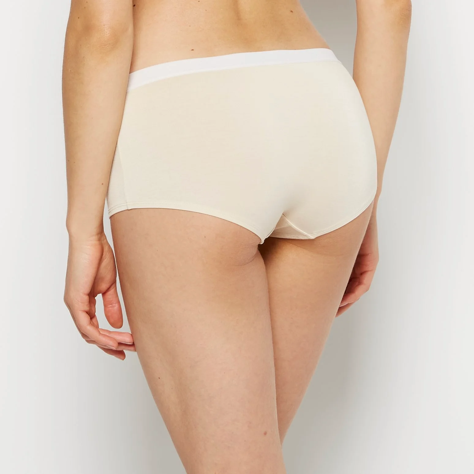 Boyshort Panty in Pearled Ivory - Image 3