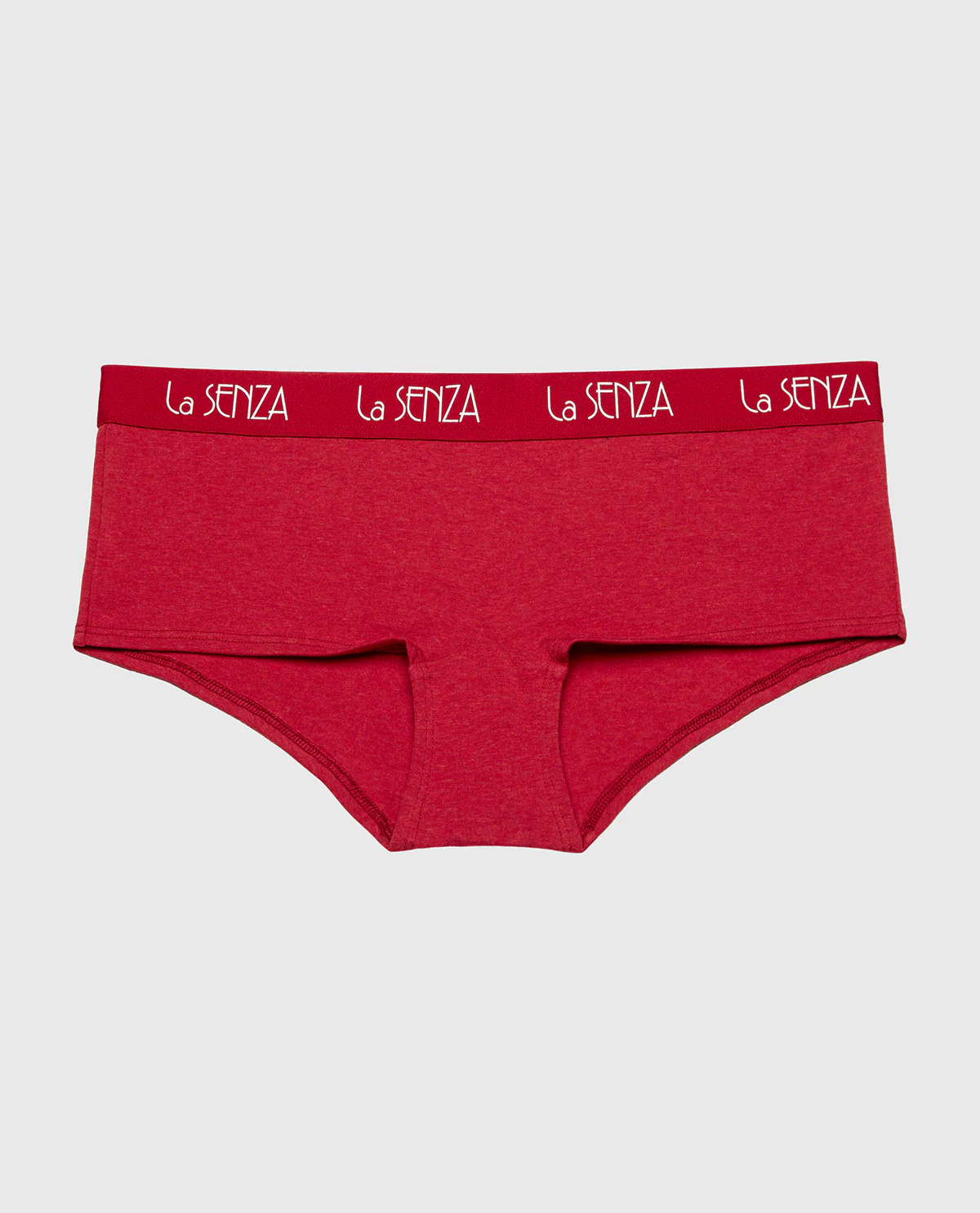 Boyshort Panty with Art Deco Logo in Crimson Heather - Image 5