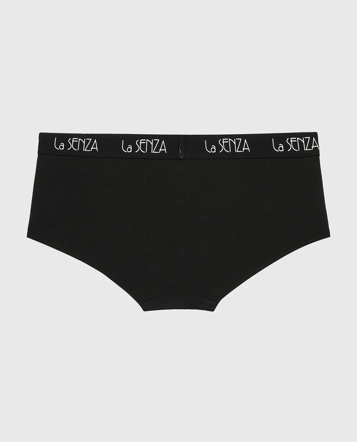 Boyshort Panty with  Art Deco Logo in Tuxedo Black - Image 5