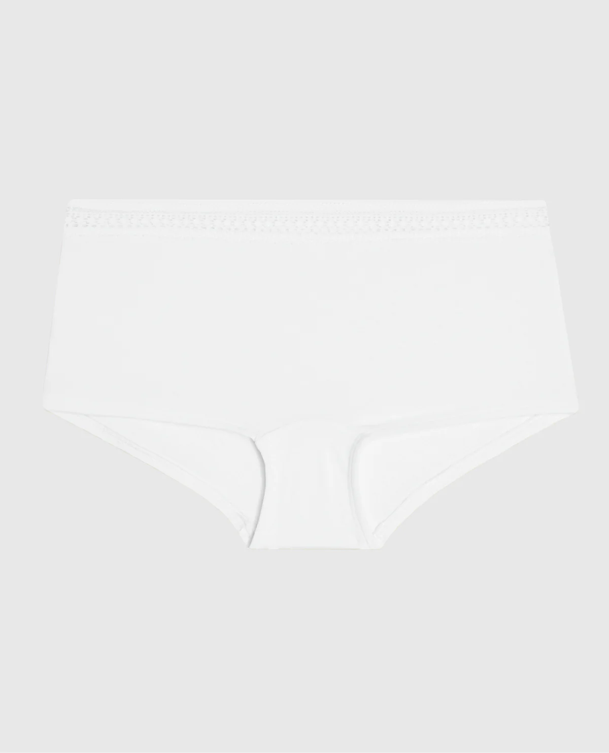 Boyshort Panty with Elemental Lace in Ivory - Image 4