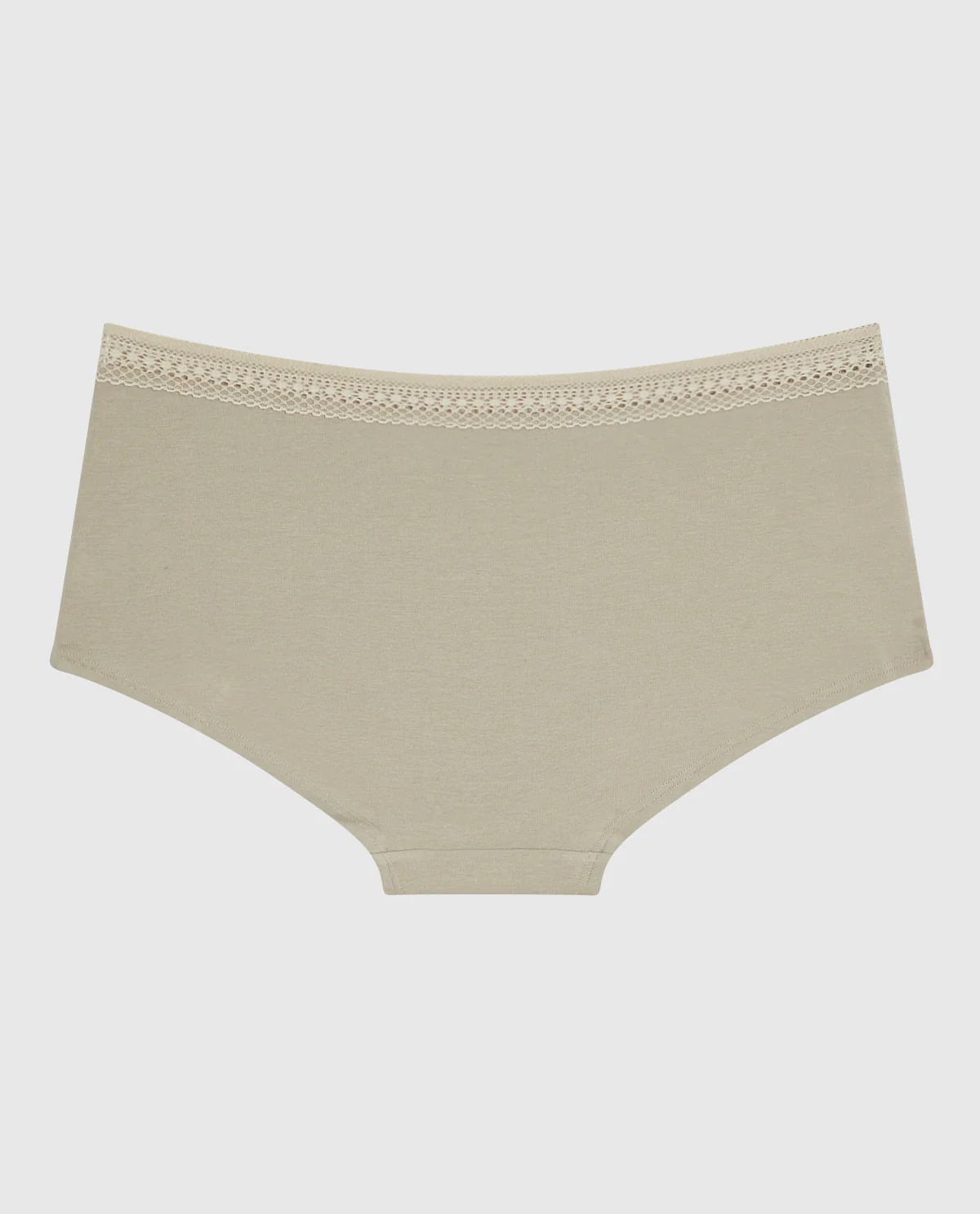 Boyshort Panty with Elemental Lace in Stone Grey - Image 4