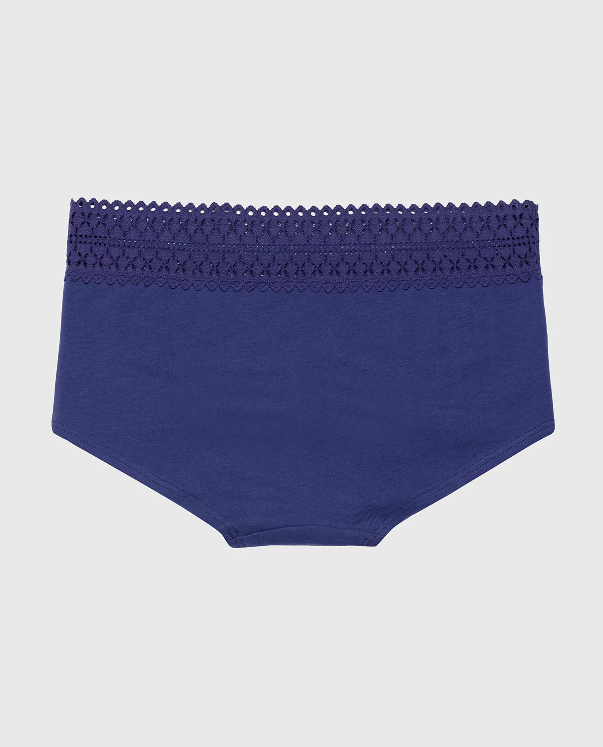 Boyshort Panty with Lace Trim in Dusk Blue - Image 5