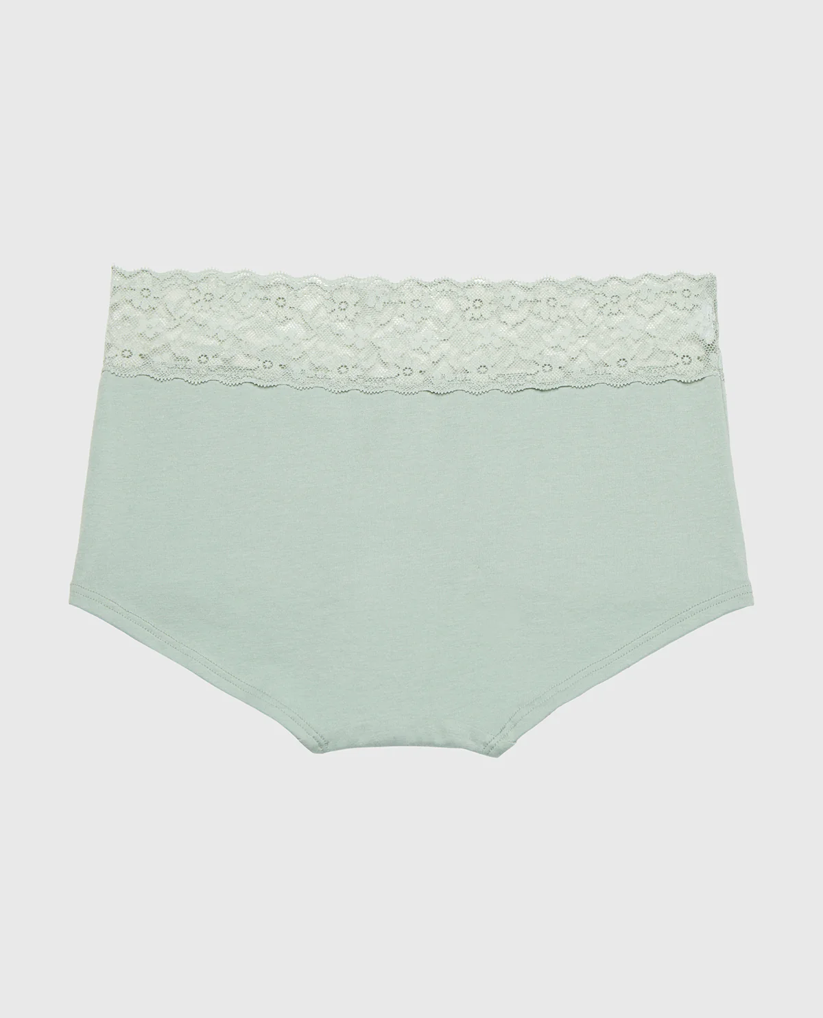 Boyshort Panty With Lace Trim  in Iceberg Green - Image 5