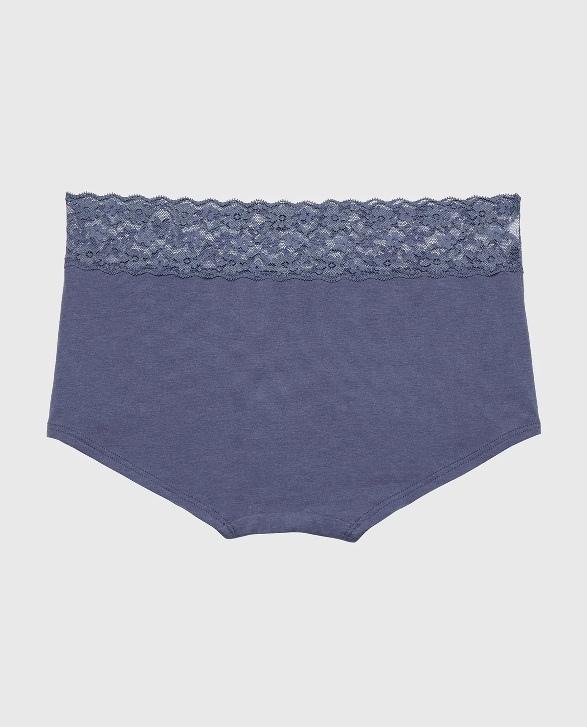 Boyshort Panty With Lace Trim in Vintage Indigo - Image 5