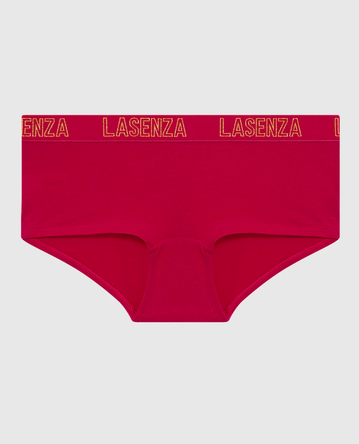 Boyshort Panty with Logo Band in Cosmo Red - Image 4