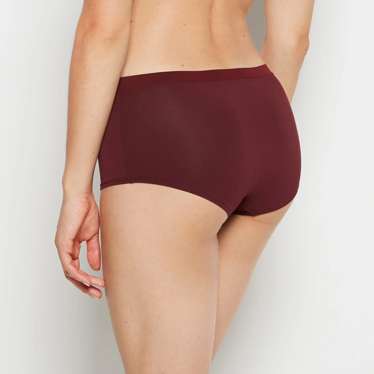 Boyshort Panty With Vanishing Trim in Russian Ruby - Image 3