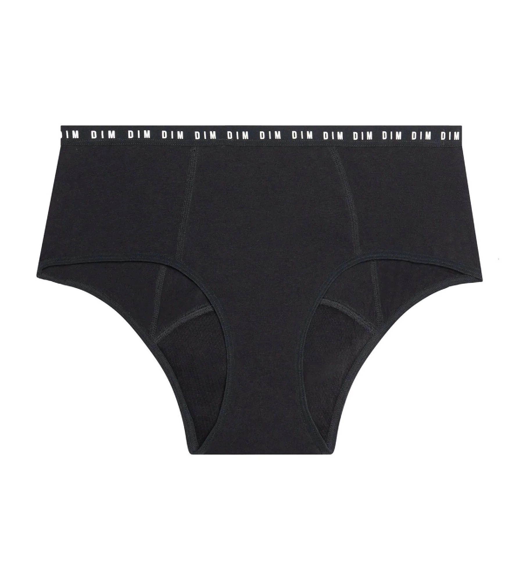 Menstrual Panty Shorty Logo Waist in Tuxedo Black - Image 4