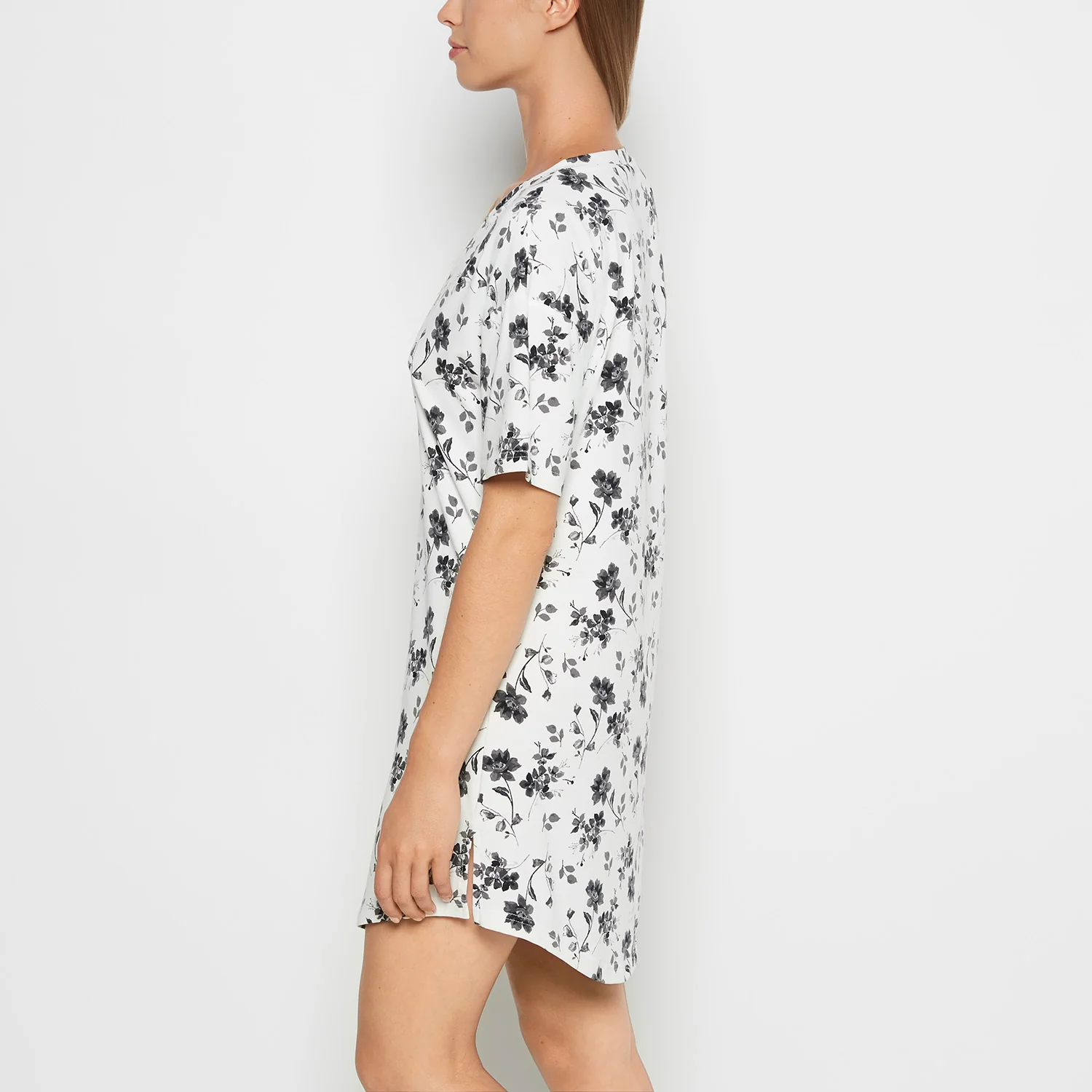 Brushed Jersey Sleep Shirt in Medium Goddess Floral - Image 2
