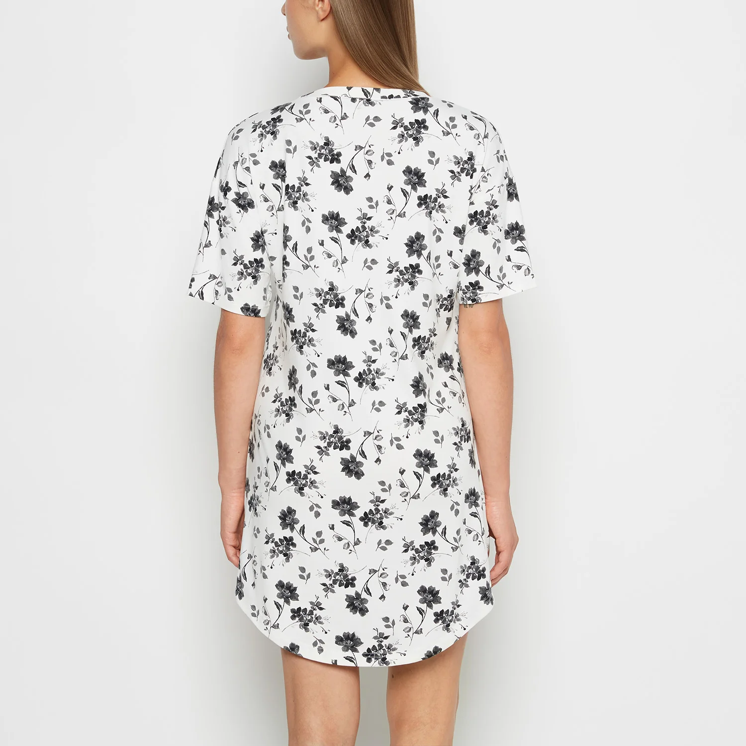 Brushed Jersey Sleep Shirt in Medium Goddess Floral - Image 3