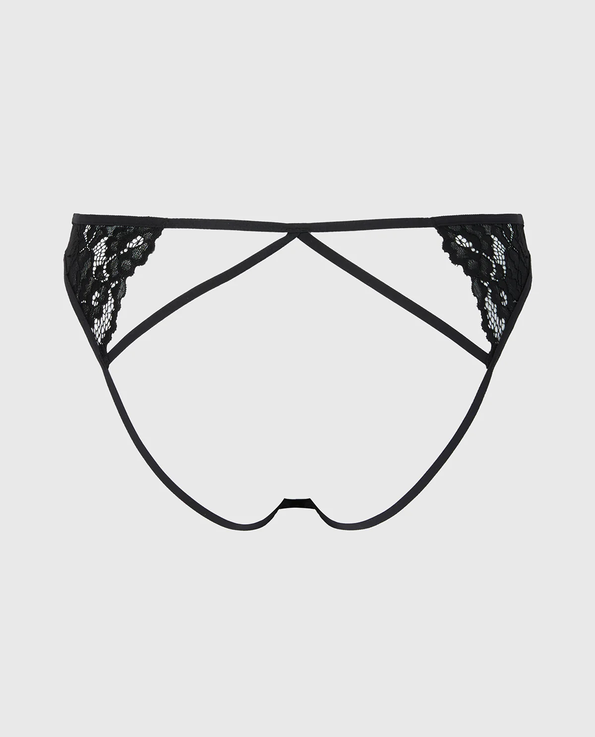 Bumless Bikini with Romantic Lace in Tuxedo Black - Image 5