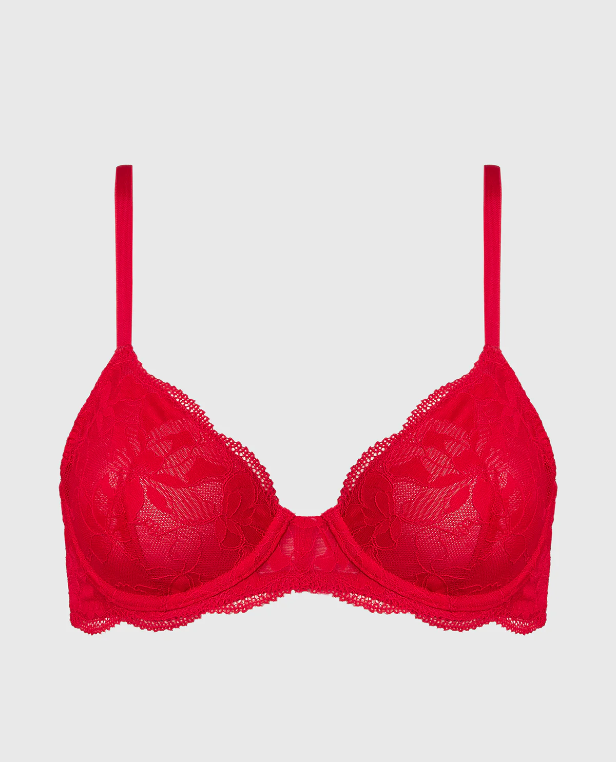 Charmed unlined demi bra in Crimson - Image 4