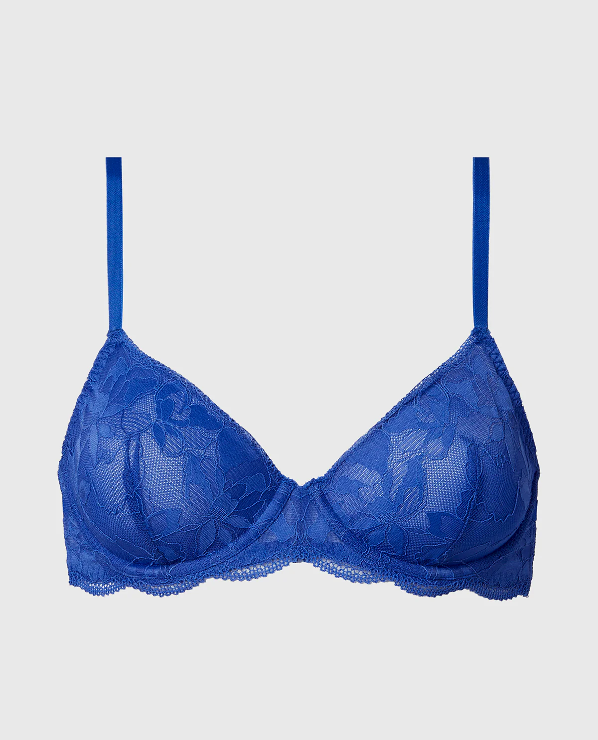 Charmed unlined demi bra in Dazzling Blue - Image 4
