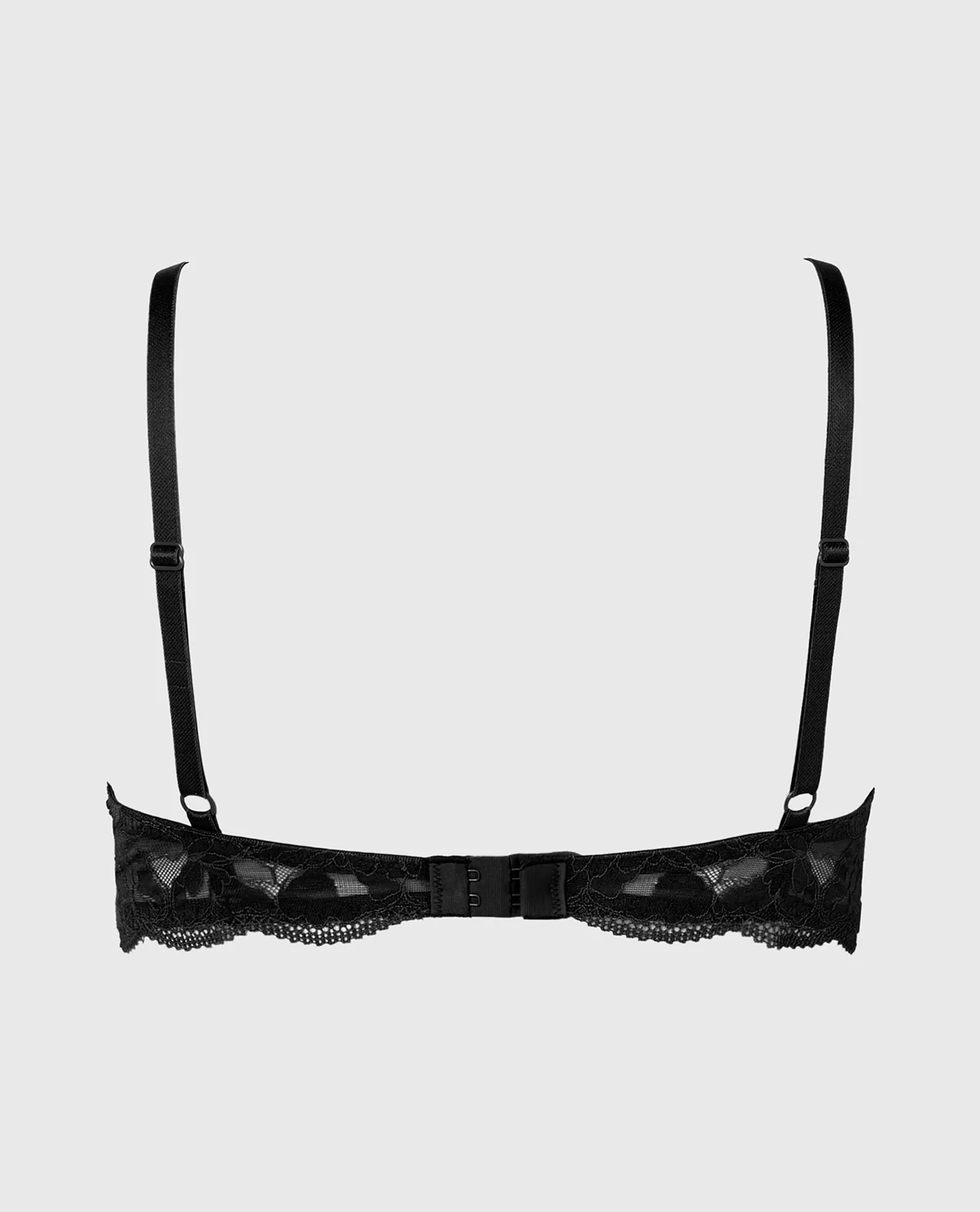 Charmed unlined demi bra in Tuxedo Black - Image 4