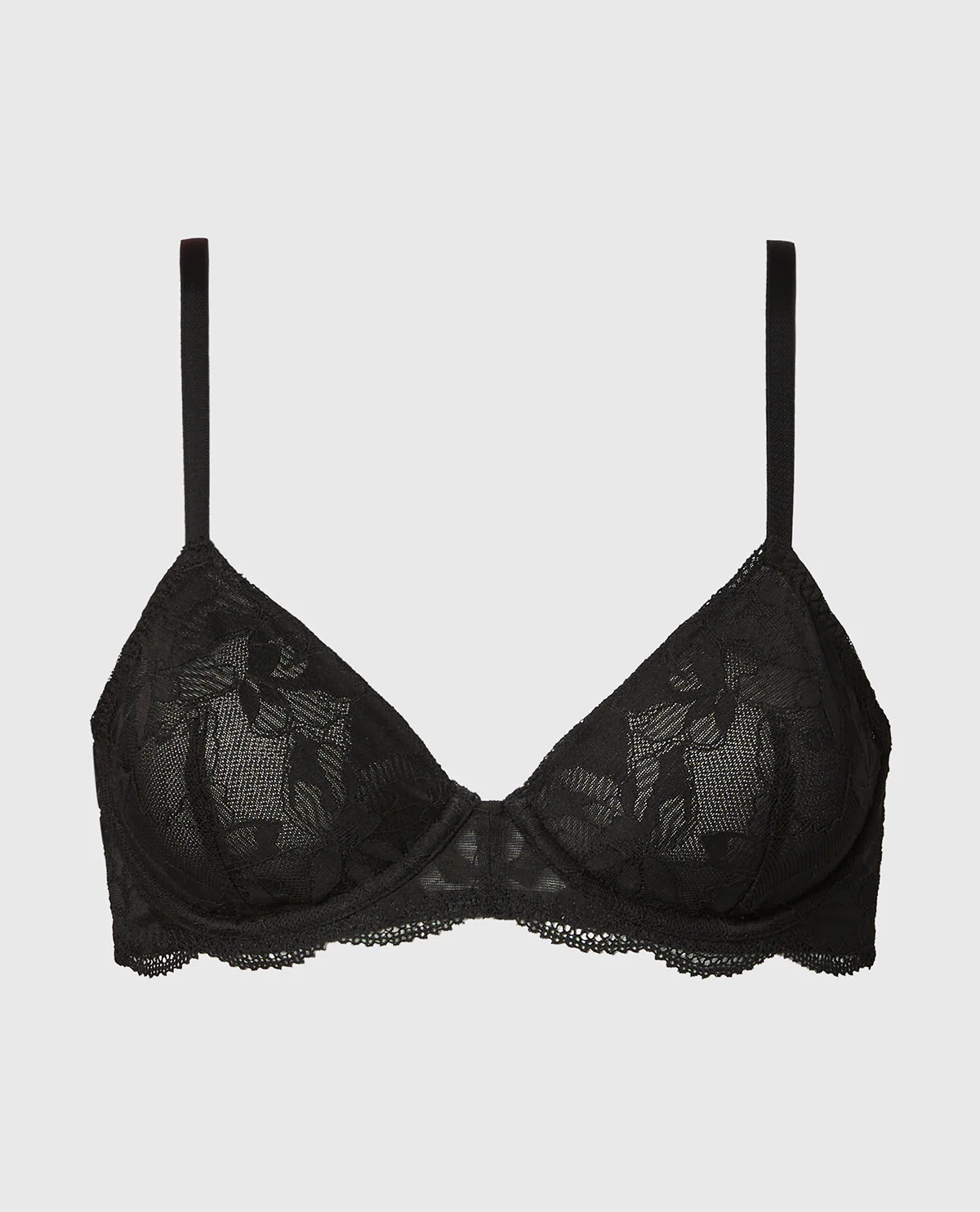 Charmed unlined demi bra in Tuxedo Black - Image 5