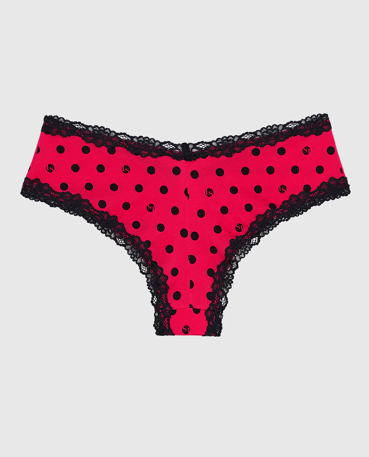 Cheeky Panty with Lace in LS Dot - Image 5