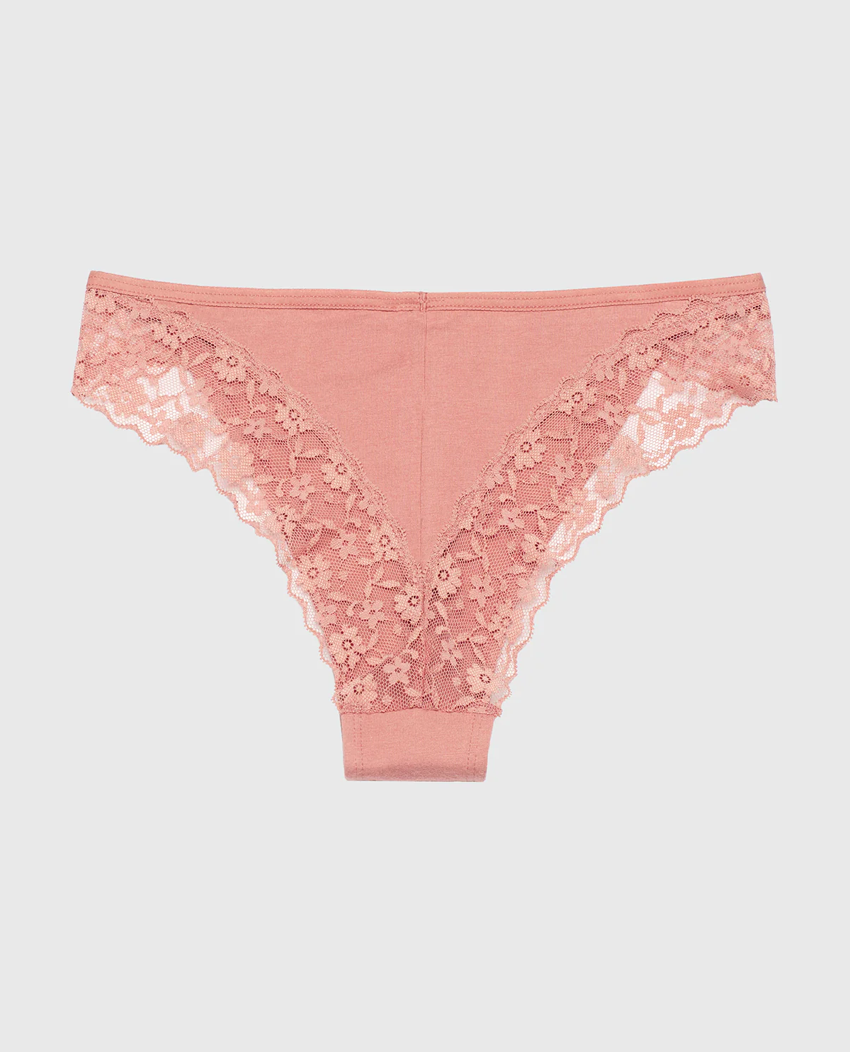 Cheeky Panty With Lace Trim in Old Rose - Image 5
