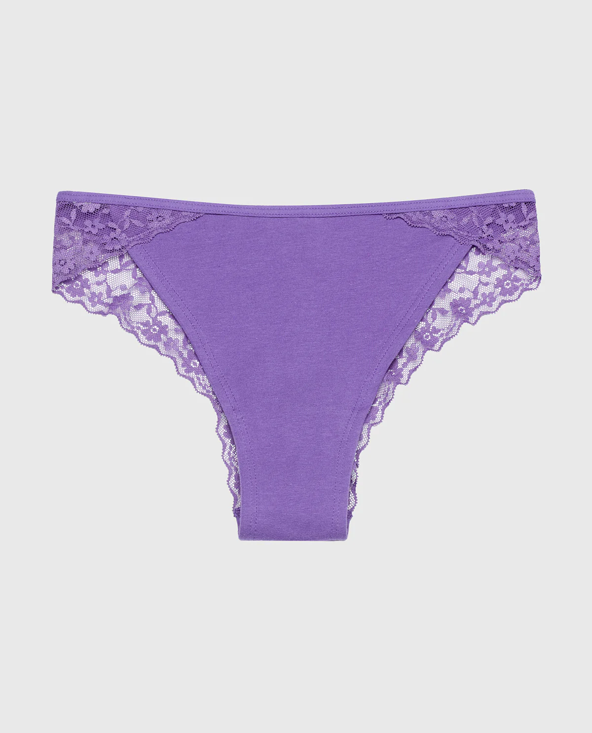 Cheeky Panty With Lace Trim in Purple Opulence - Image 4