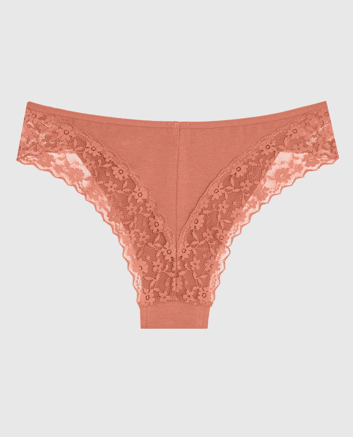 Cheeky Panty with Lace Trim in Rosy Blush - Image 5