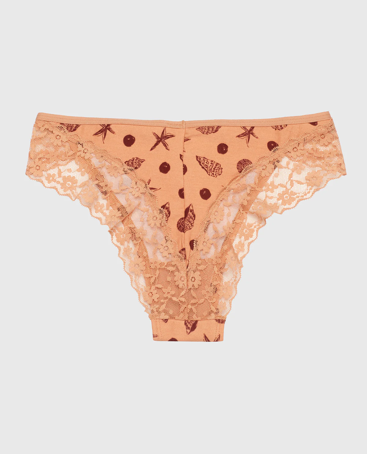 Cheeky Panty with Lace Trim in She Sells Sea Shells - Image 5
