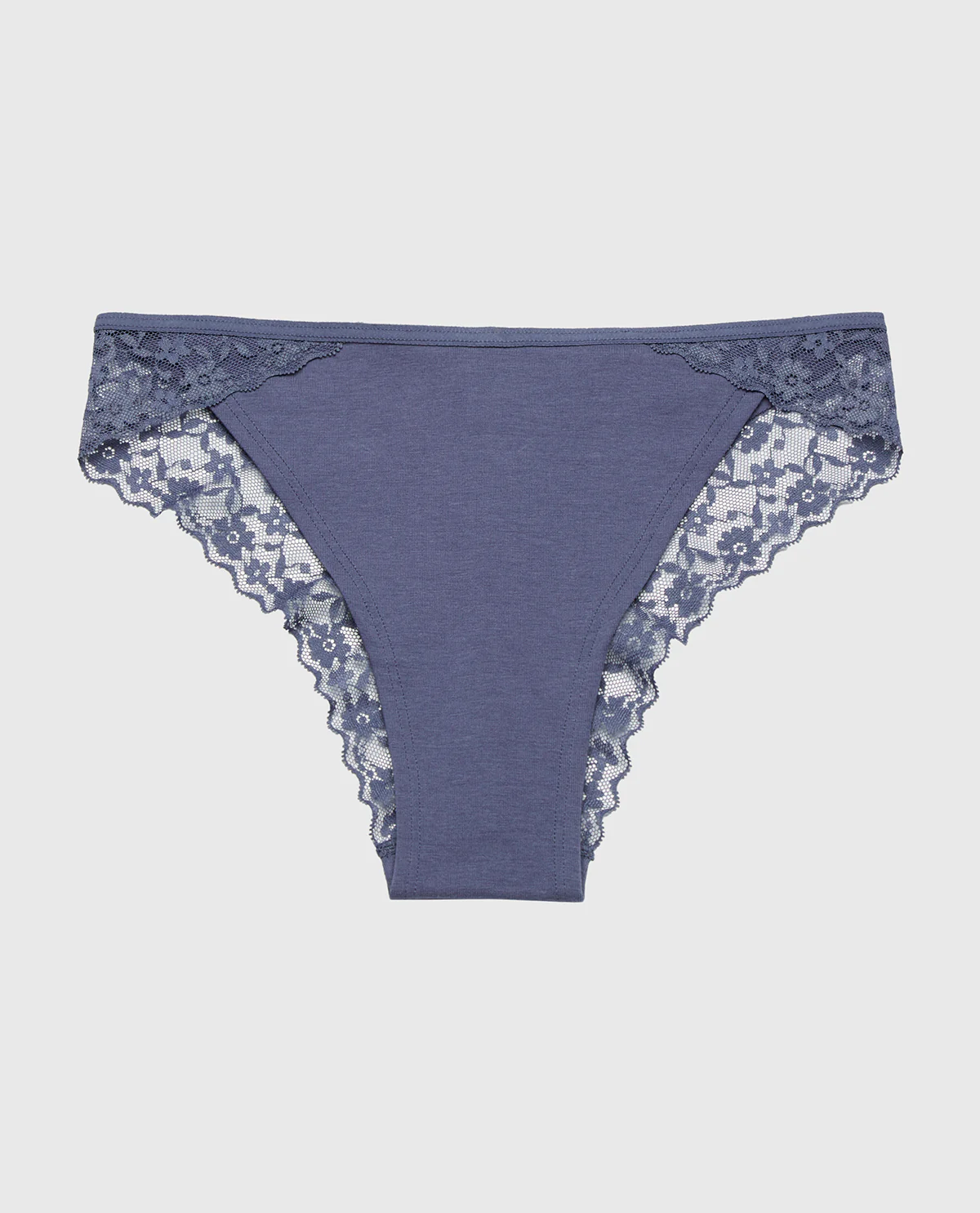 Cheeky Panty With Lace Trim in Vintage Indigo - Image 4