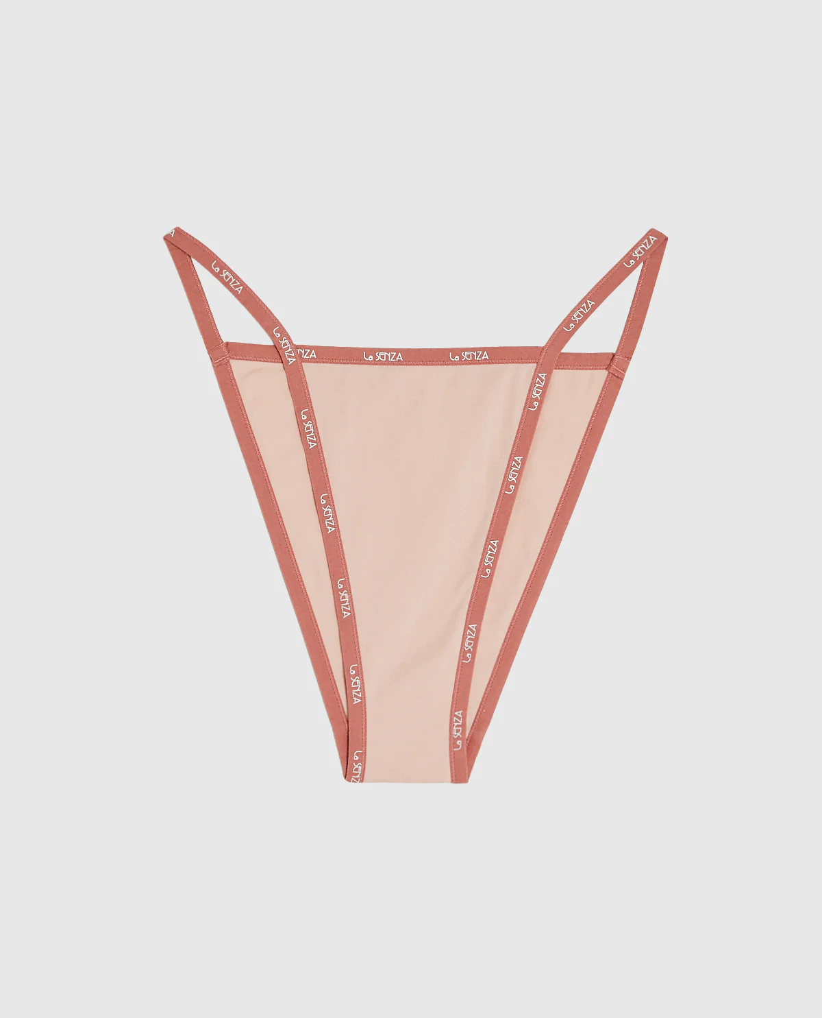 Cheeky Panty with Logo Trim in Peaceful Peach - Image 4
