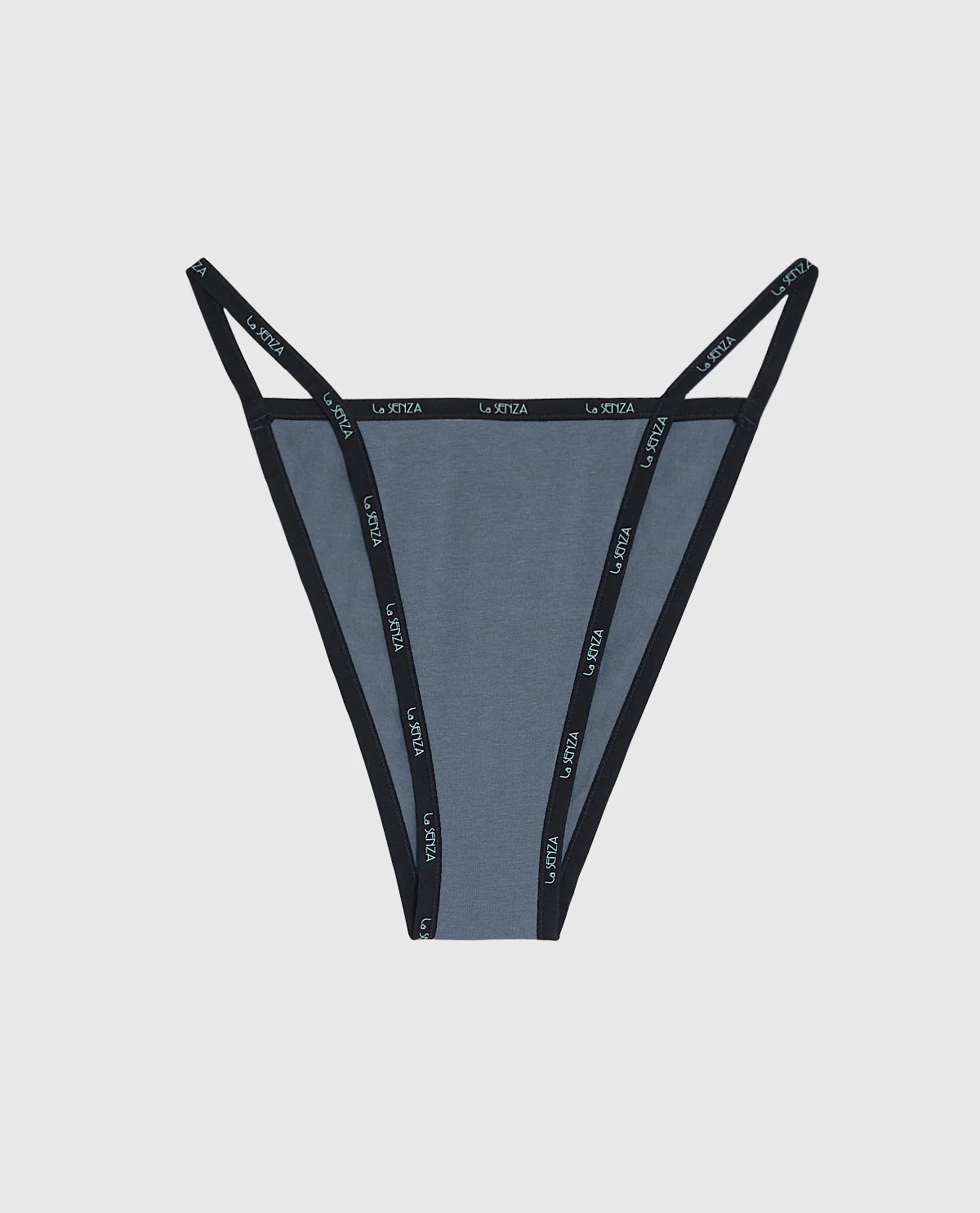 Cheeky Panty with Logo Trim in Stormy Weather - Image 4