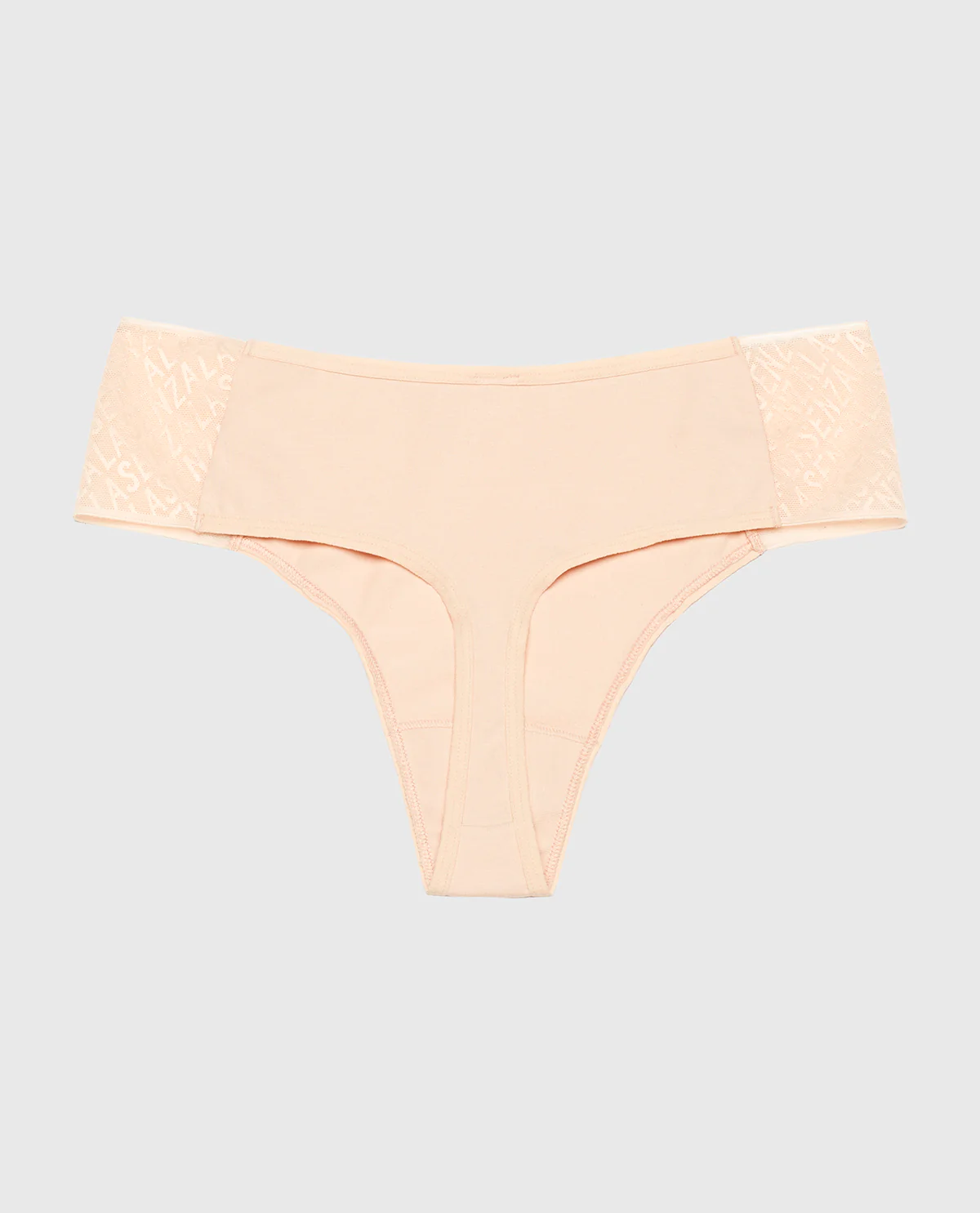Cheeky Thong Panty with Logo in Cameo Rose - Image 5