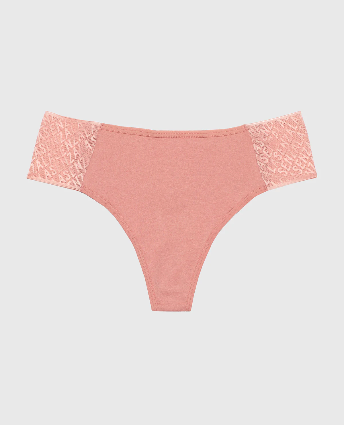 Cheeky Thong Panty with Logo in Old Rose - Image 4