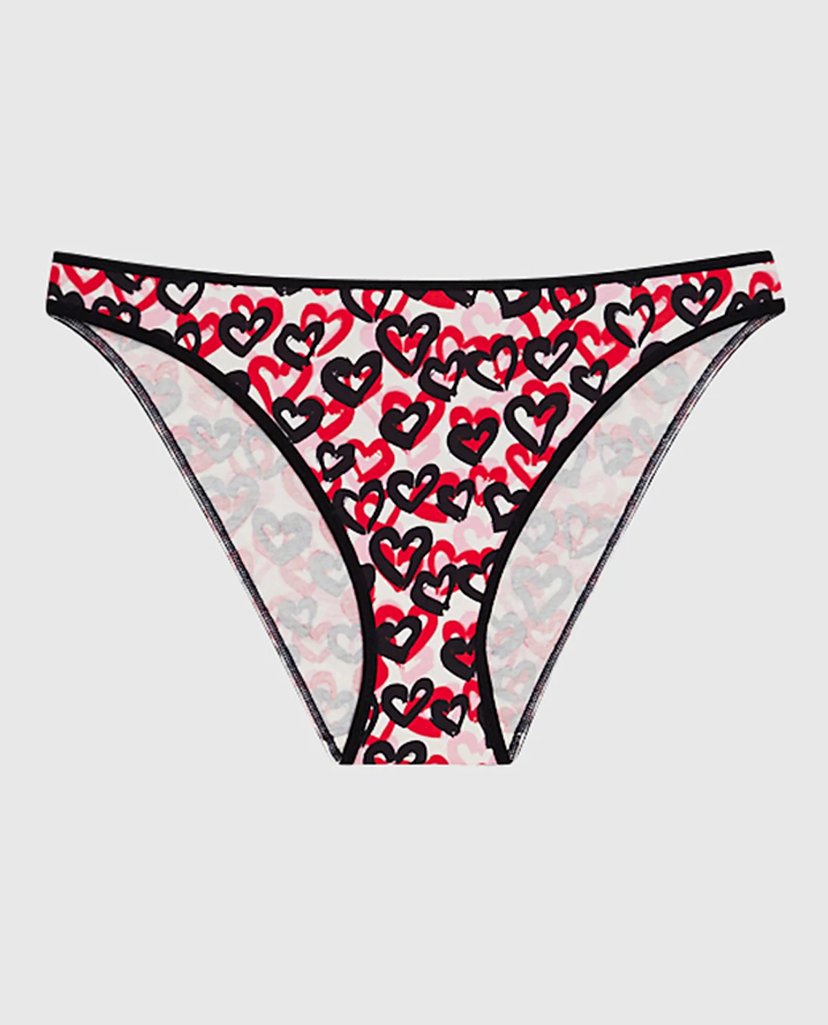 Cotton Bikini Panty in Graffiti Hearts - Image 4