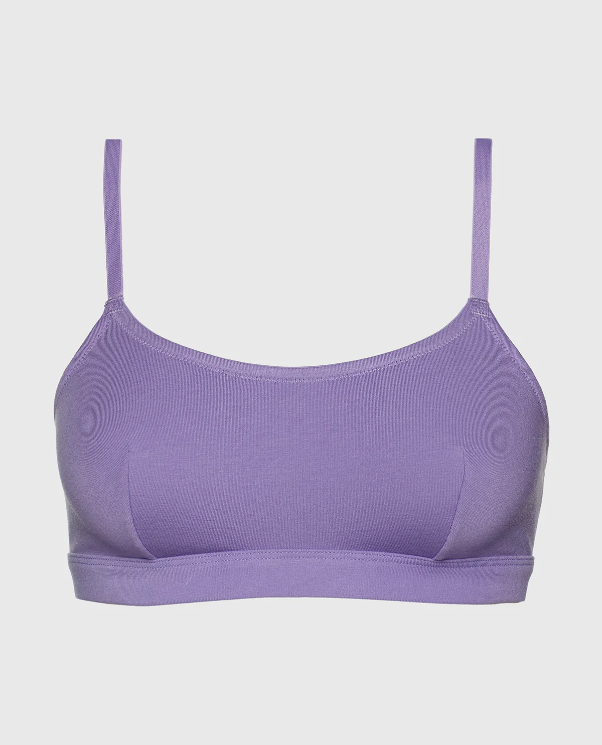 Cotton Scoop Bralette in Paisley Purple - Image 4