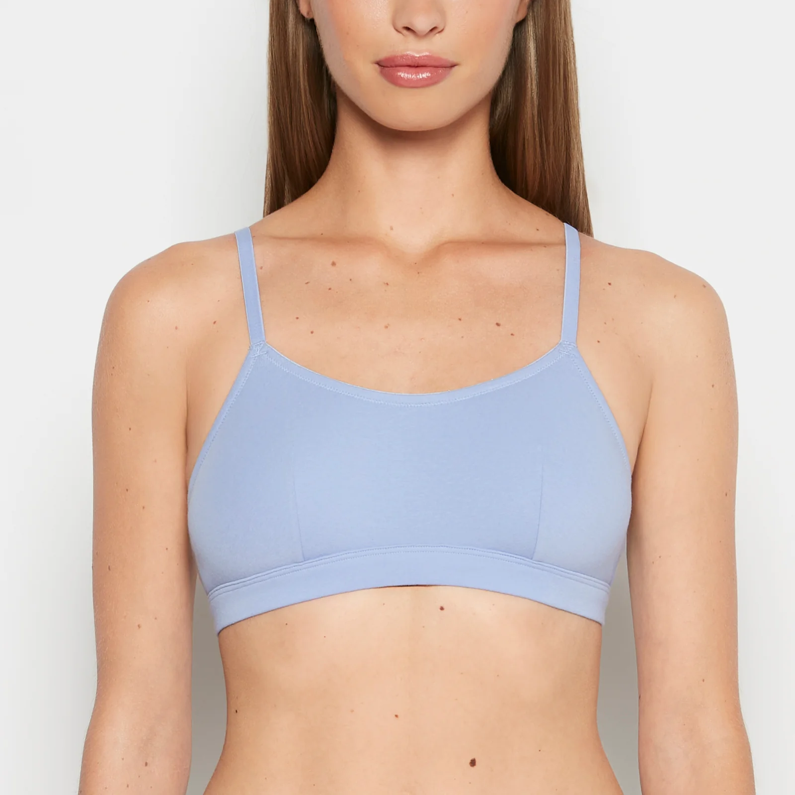 Cotton Scoop Bralette in Periwinkle Dream