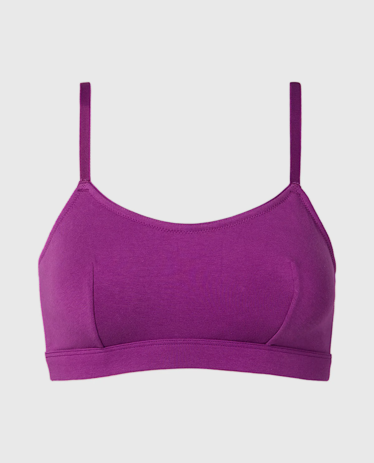 Cotton Scoop Bralette in Sparkling Grape - Image 4