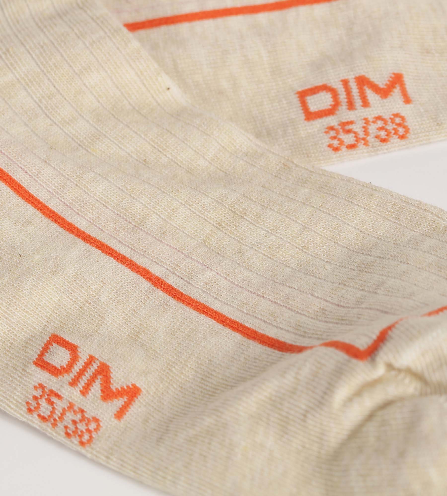 Cotton Sports Crew Sock in Soft Cream - Image 4