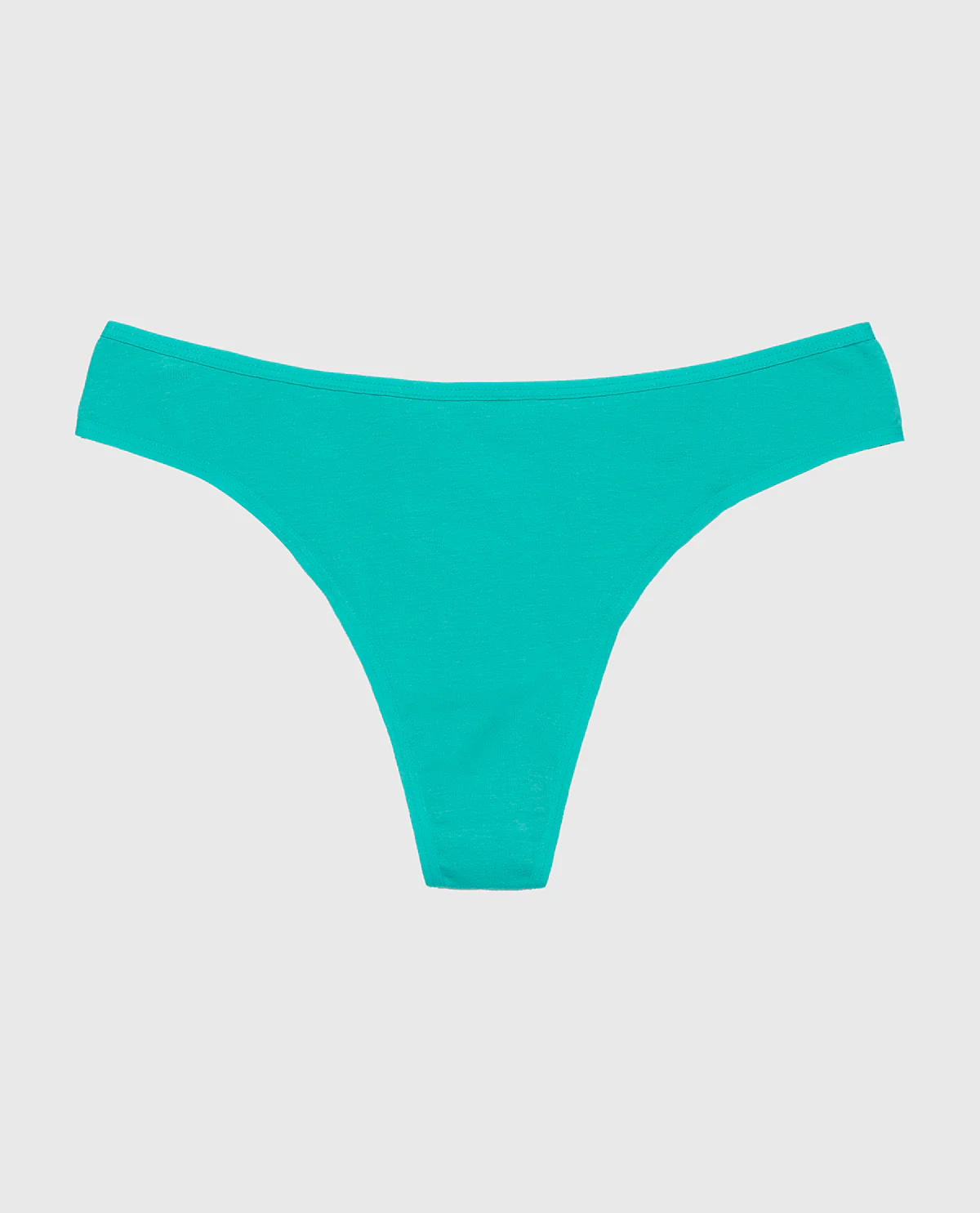 Cotton Thong Panty in Beach Teal - Image 4