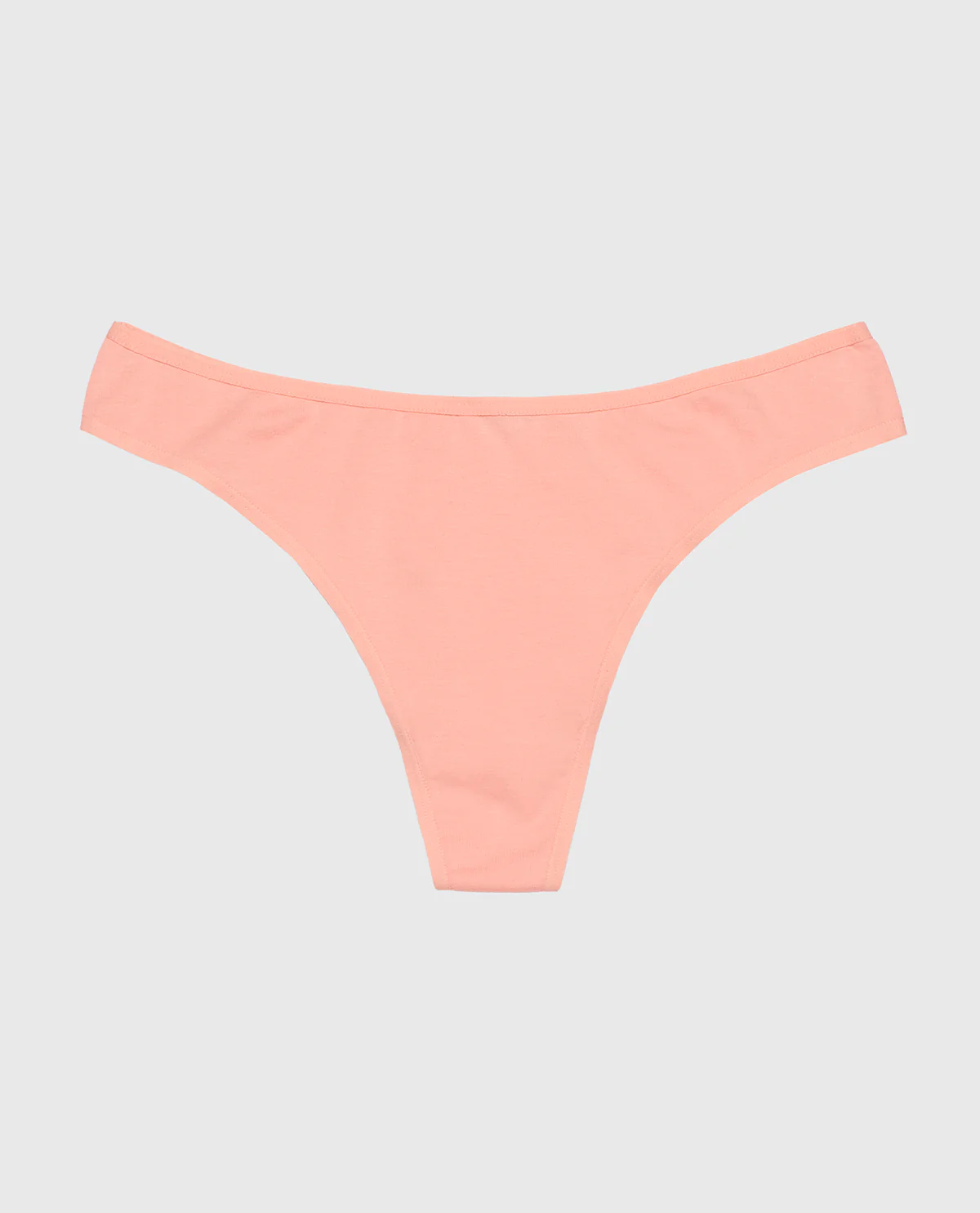 Cotton Thong Panty in Peach Fizz - Image 4
