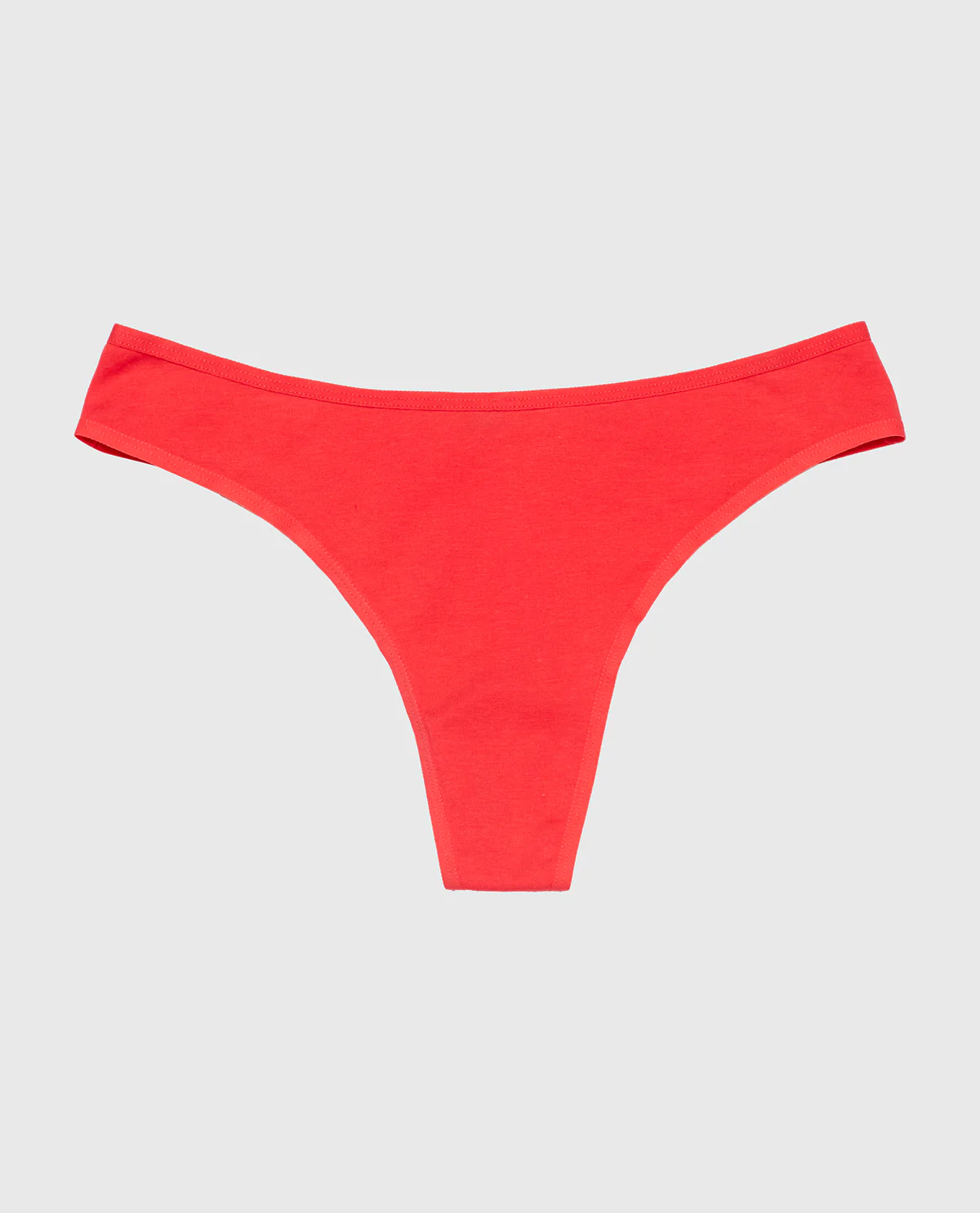 Cotton Thong Panty in Tart Berry - Image 4