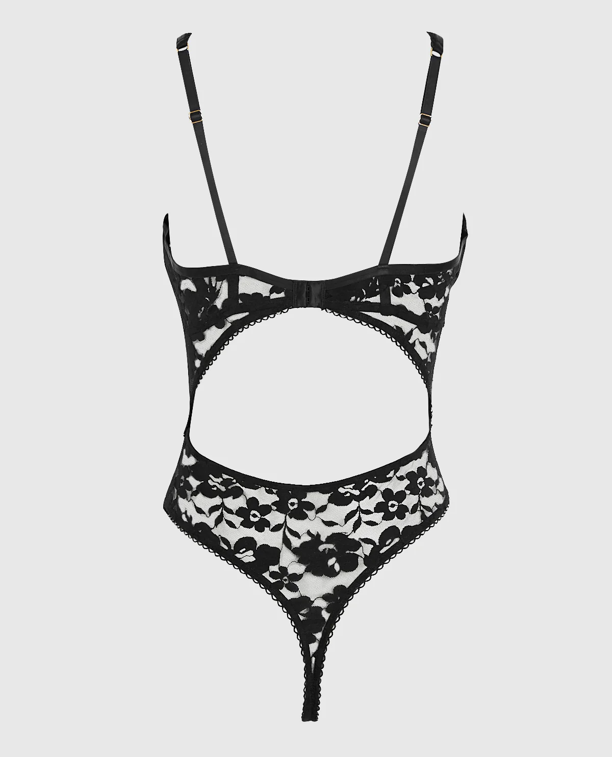 Cut Out Unlined Lace Bodysuit - Image 2