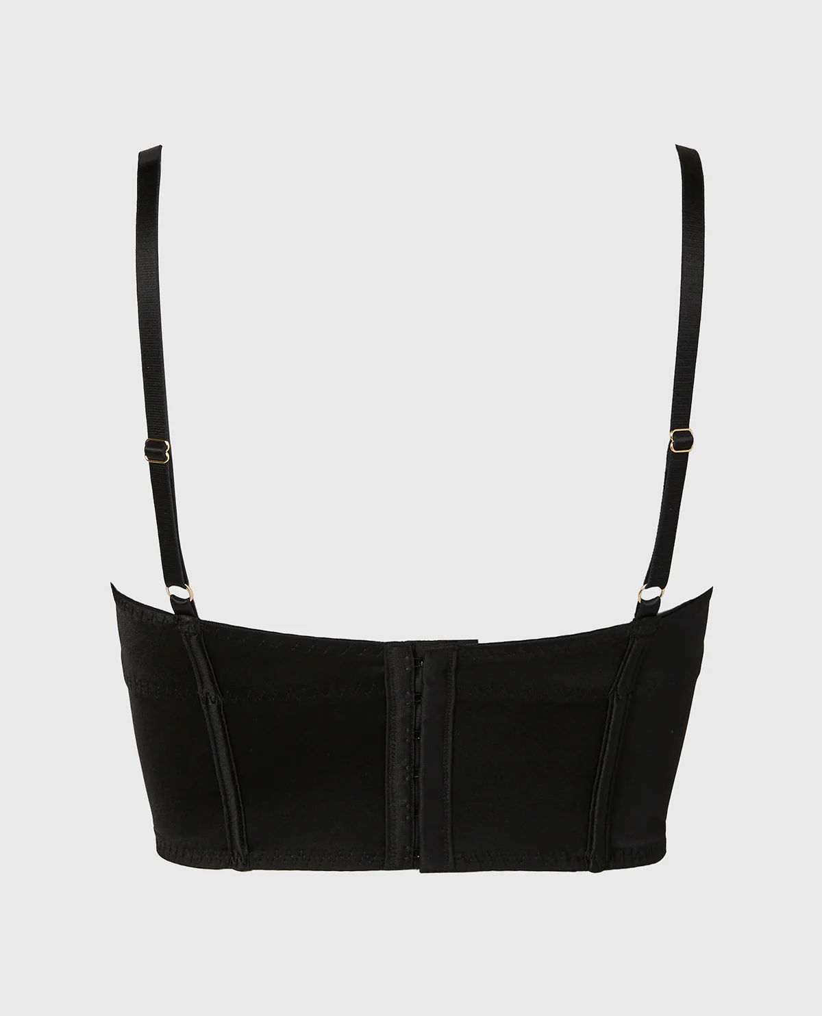 Demi Cup Bustier Bra Top in Tuxedo Black - Image 5