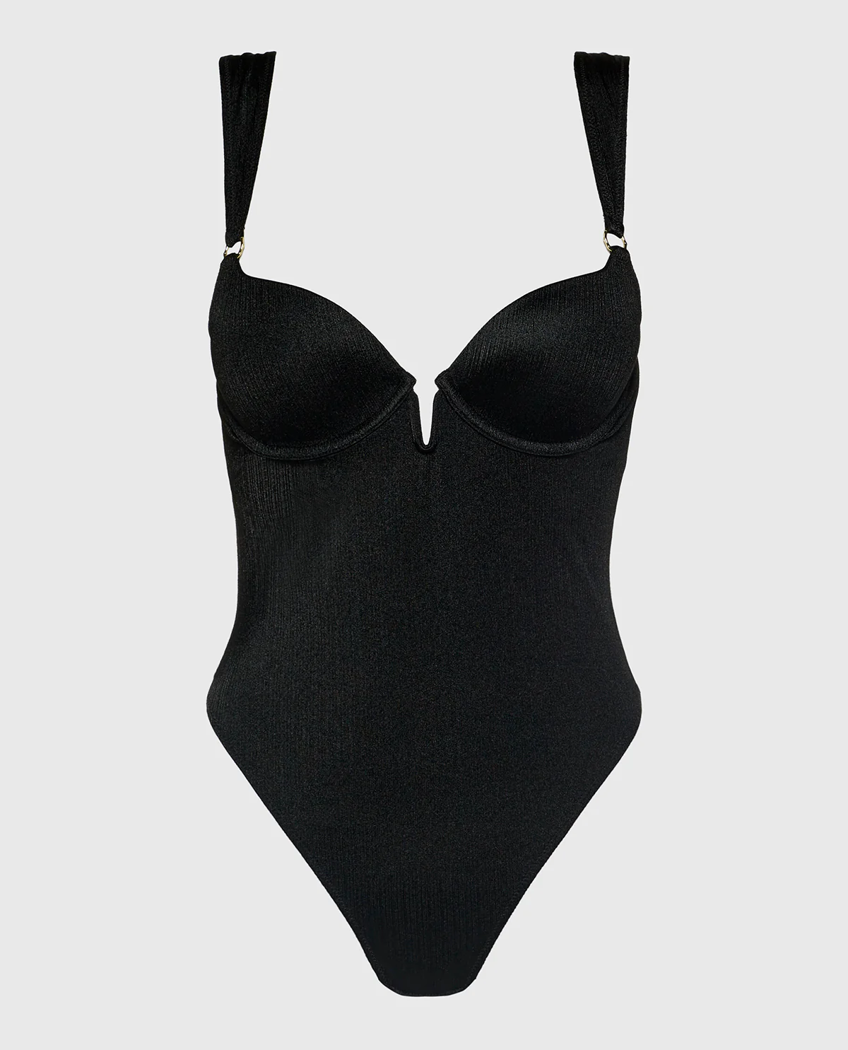Demi Push Up Bodysuit in Tuxedo Black - Image 4