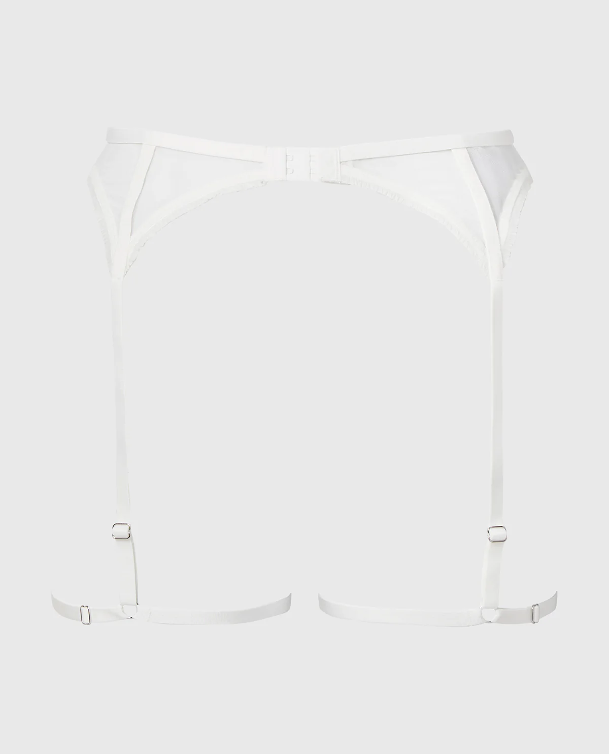 Designer Collection Garter Belt With Breezy Embroidery in Ivory - Image 5