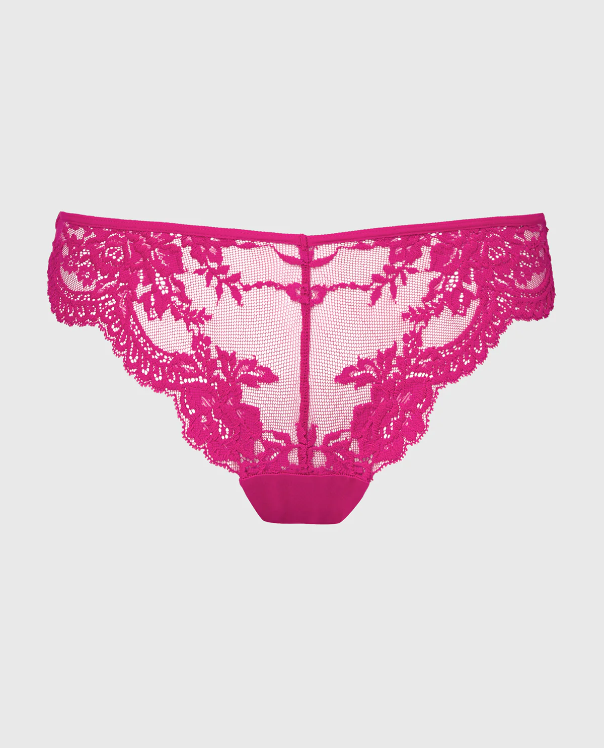 Diva Cheeky V-Waist Lace Panty in Fuchsia Red - Image 4